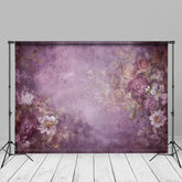 Lofaris Vintage Floral Dark Blue Fine Art Photo Booth Backdrop